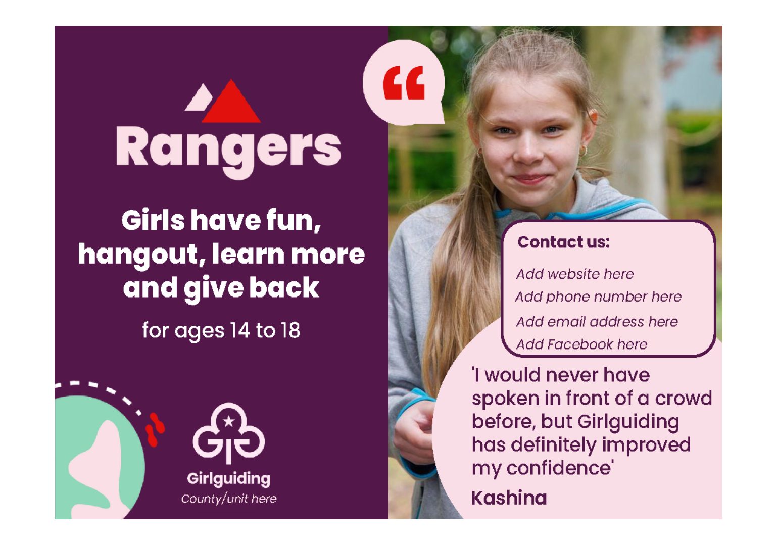 image relating to Editable Rangers magazine advert
