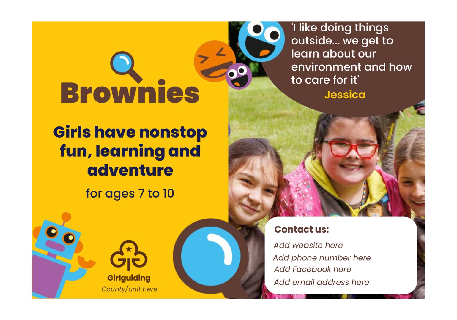 image relating to Editable Brownies magazine advert