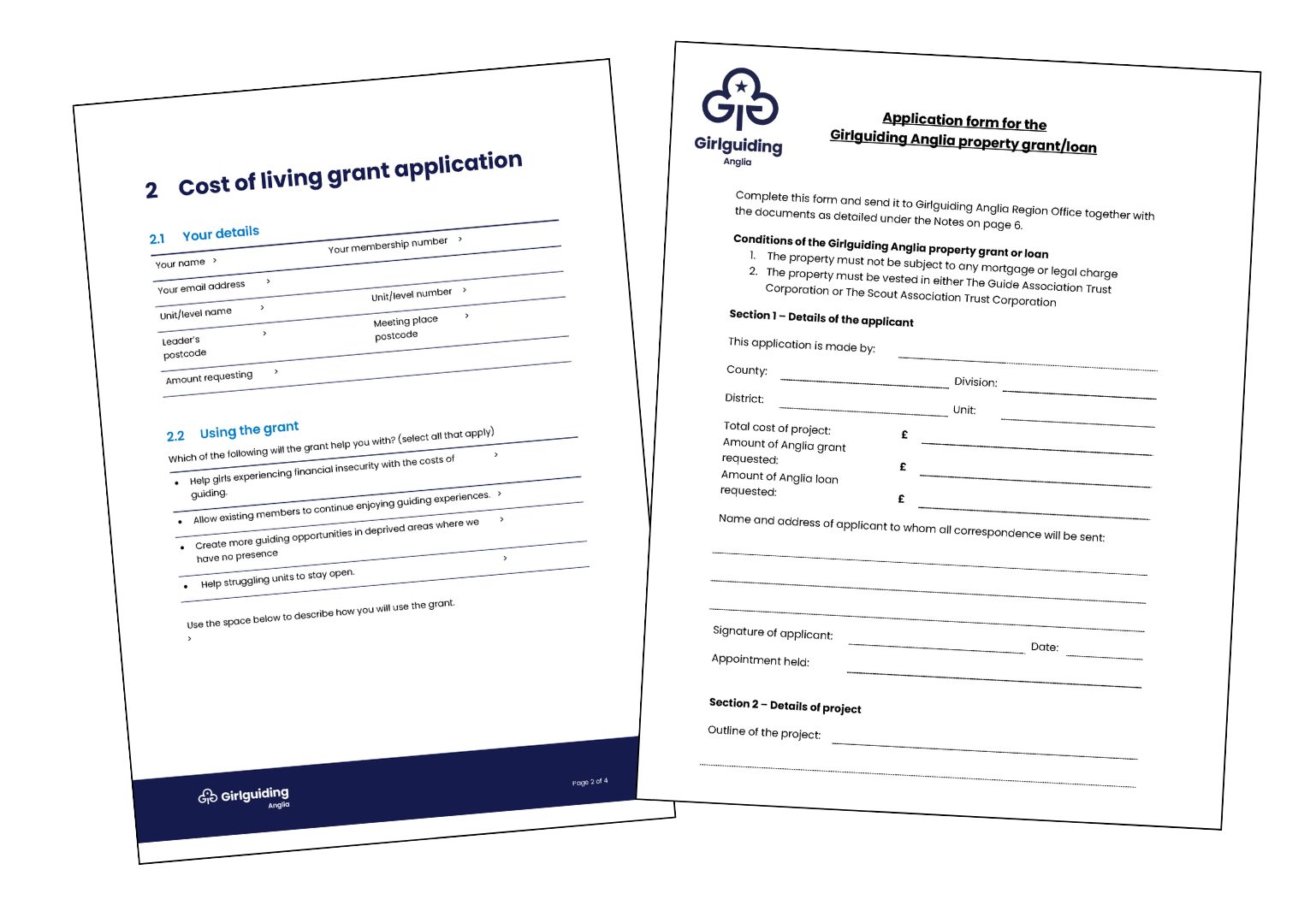 image relating to Grant application forms
